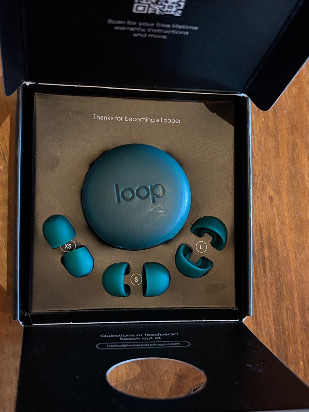 Loop Earbud Fit Kit with Teal Case